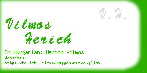 vilmos herich business card